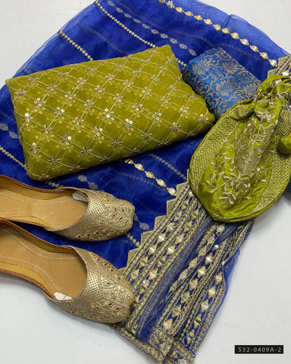 3 PC Unstitched Party Wear Dress Collection