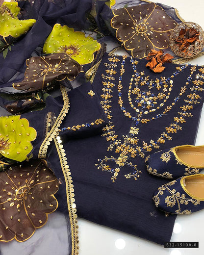 3 PC Unstitched Formal Wear Dress Collection