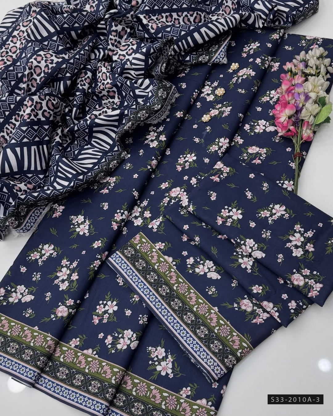 3 PC Unstitched Digital Print Khaddar Dress Collection