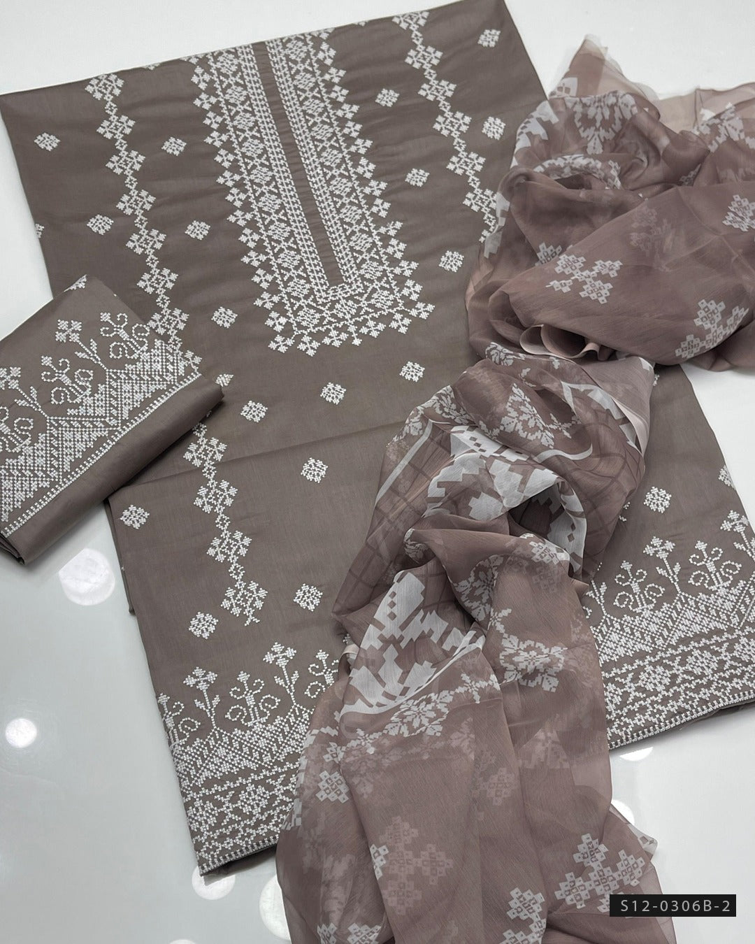 3 PC Unstitched Lawn Dress Collection