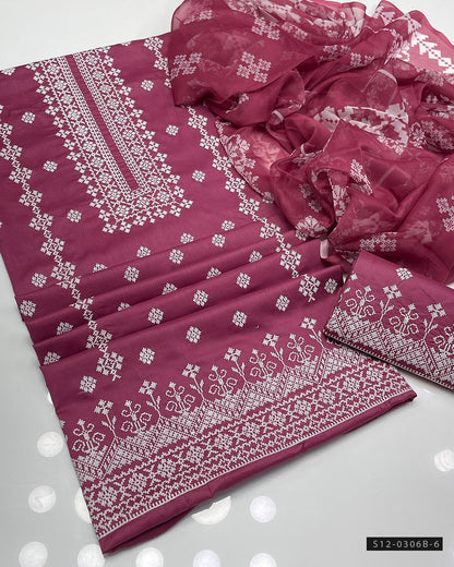 3 PC Unstitched Lawn Dress Collection