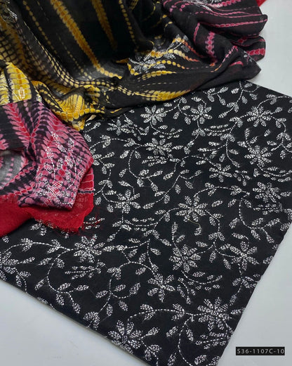 3 PC Unstitched Hand Embroidered Lawn Collection