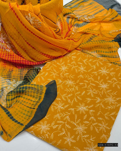 3 PC Unstitched Hand Embroidered Lawn Collection