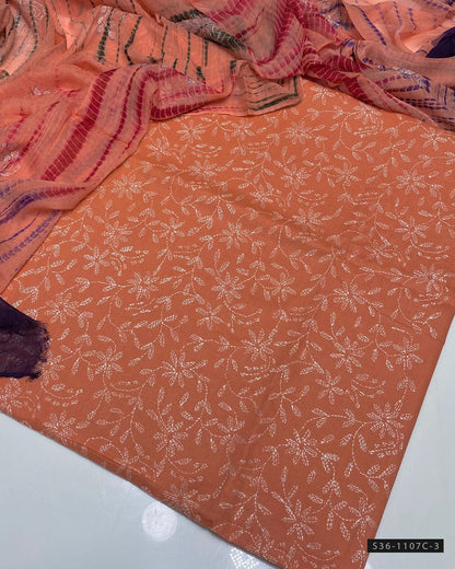 3 PC Unstitched Hand Embroidered Lawn Collection