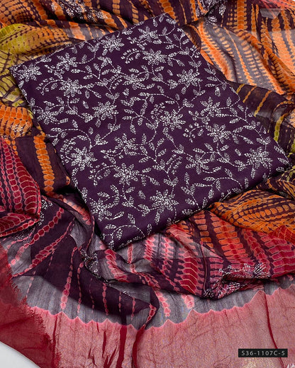 3 PC Unstitched Hand Embroidered Lawn Collection