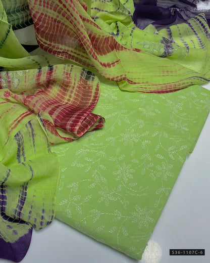 3 PC Unstitched Hand Embroidered Lawn Collection