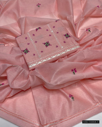 Handmade 2 PC Unstitched Paper Cotton Dress Collection