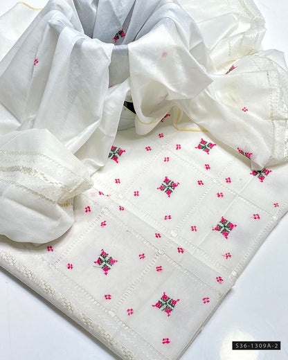 Handmade 2 PC Unstitched Paper Cotton Dress Collection