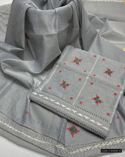 Handmade 2 PC Unstitched Paper Cotton Dress Collection