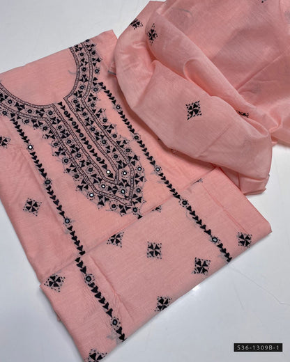 Handmade 2 PC Unstitched Paper Cotton Dress Collection