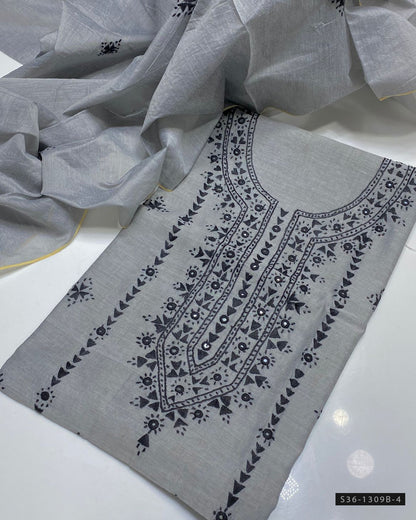 Handmade 2 PC Unstitched Paper Cotton Dress Collection