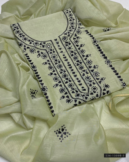 Handmade 2 PC Unstitched Paper Cotton Dress Collection