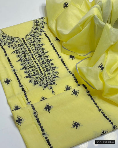 Handmade 2 PC Unstitched Paper Cotton Dress Collection