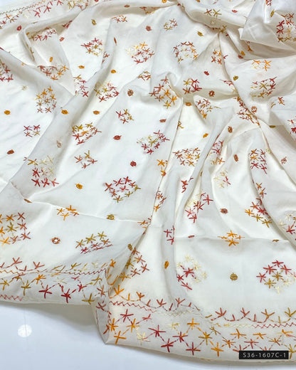 Handmade Embroidered Swiss Lawn Chaddar