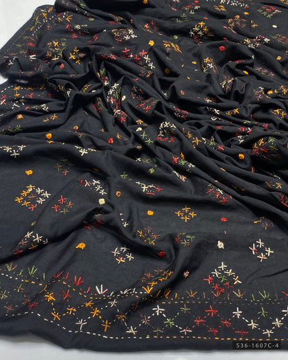 Handmade Embroidered Swiss Lawn Chaddar