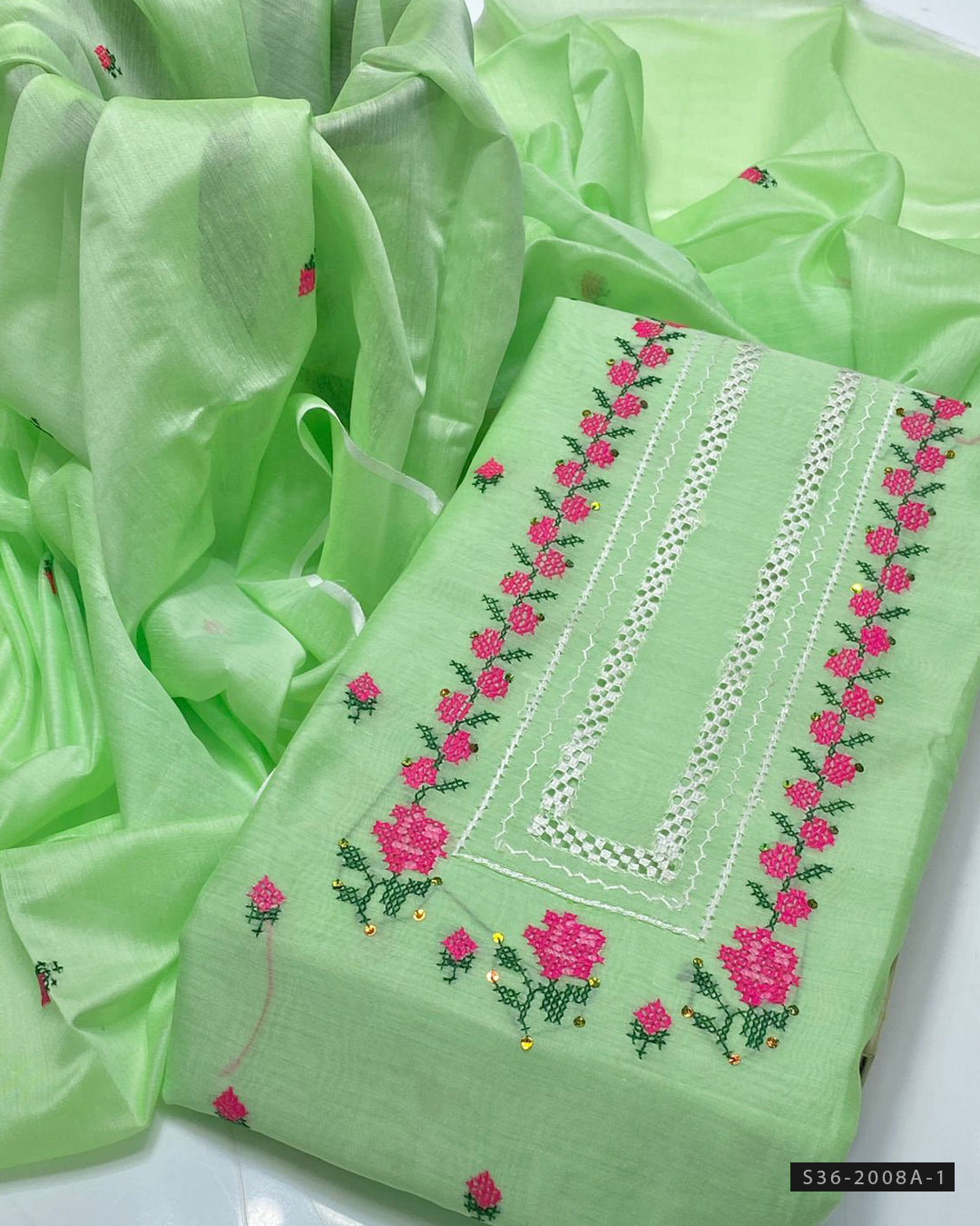 Handmade 2 PC Unstitched Paper Lawn Dress Collection