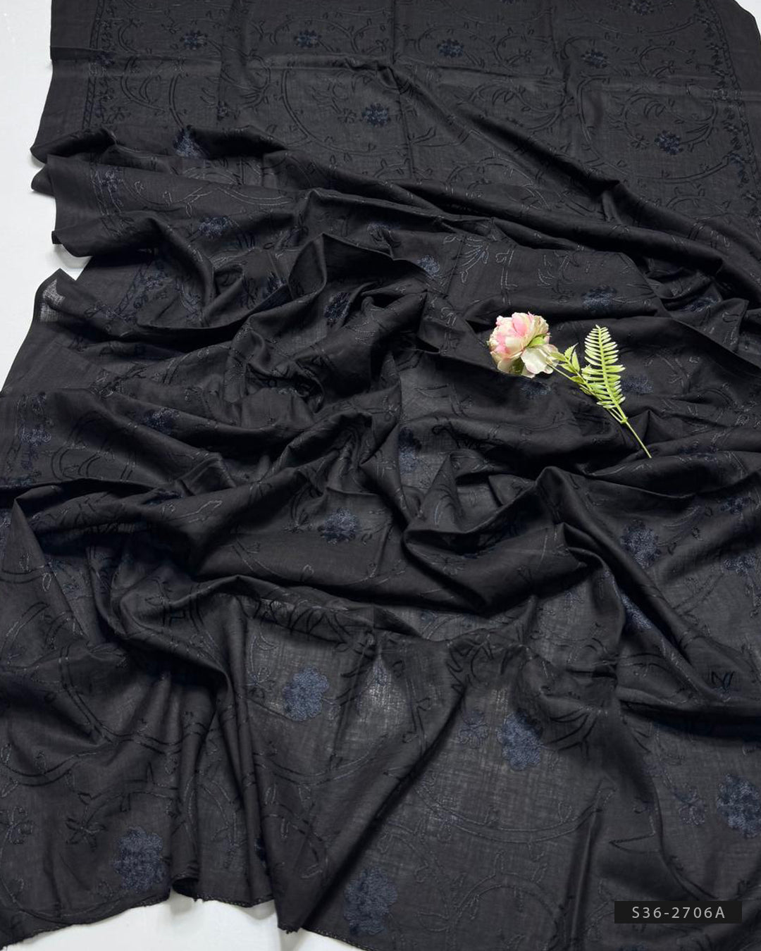 Machine Embroidered Lawn Dupatta