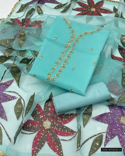 3 PC Unstitched Fancy Dress Collection