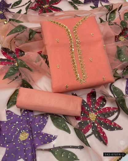 3 PC Unstitched Fancy Dress Collection