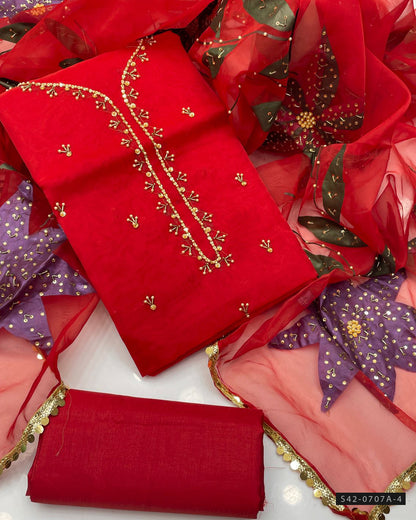 3 PC Unstitched Fancy Dress Collection