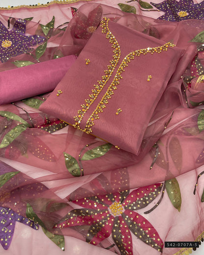 3 PC Unstitched Fancy Dress Collection