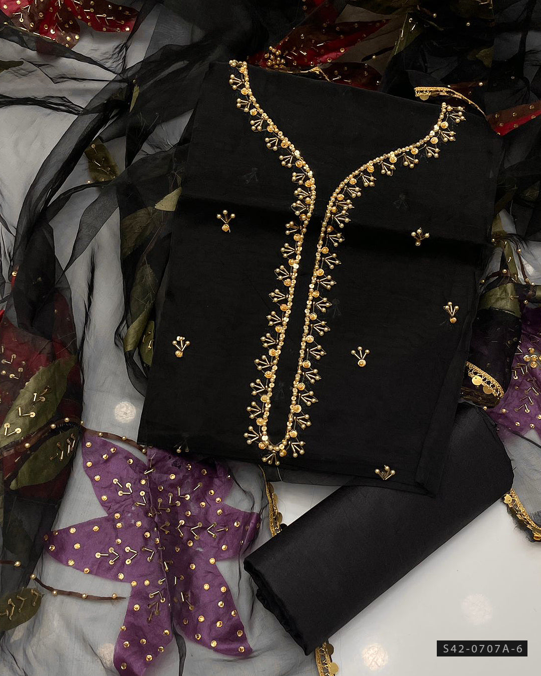 3 PC Unstitched Fancy Dress Collection