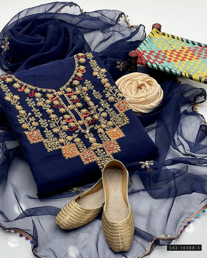 3 PC Unstitched Fancy Dress Collection