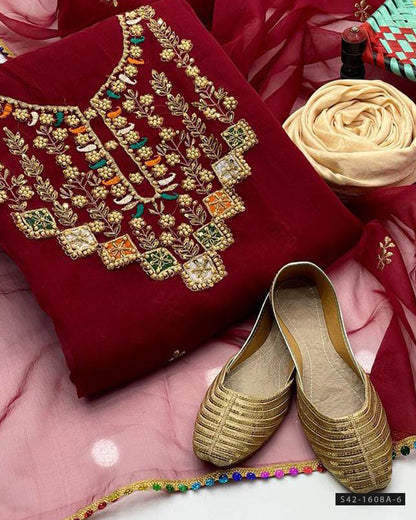 3 PC Unstitched Fancy Dress Collection