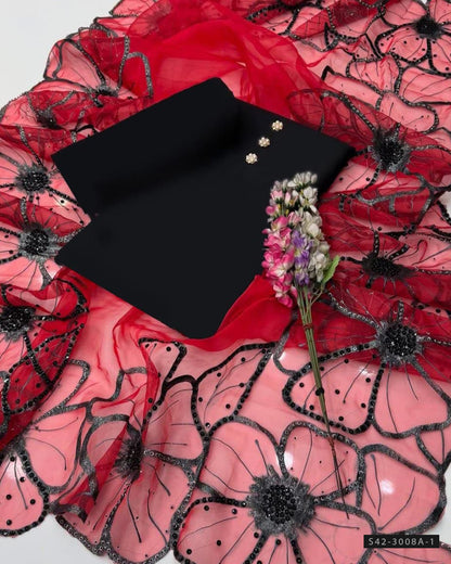 3 PC Unstitched Party Wear Dress Collection