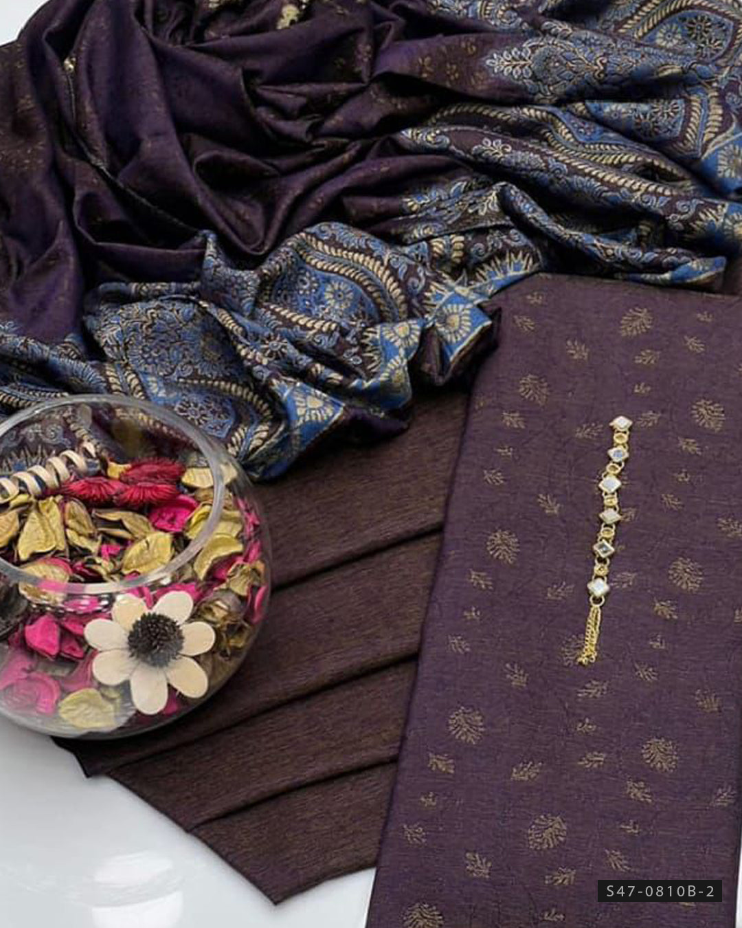 3 PC Unstitched Shamrey Marina Dress Collection