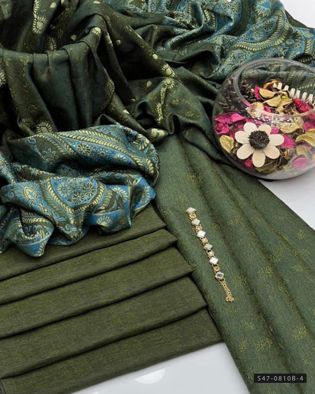 3 PC Unstitched Shamrey Marina Dress Collection