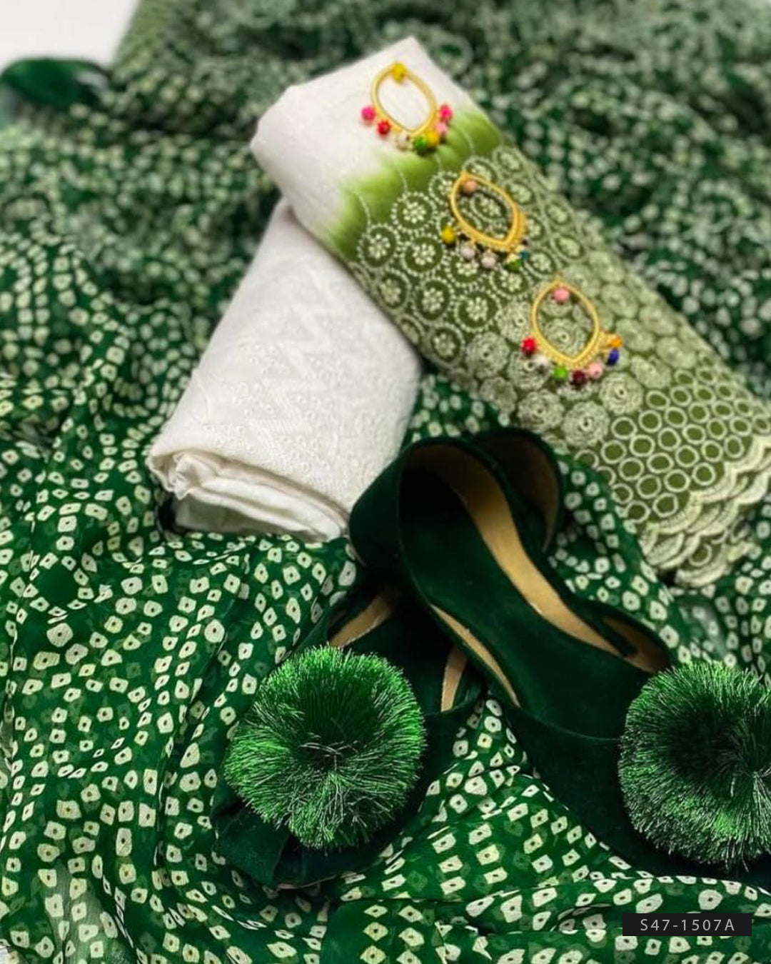 3 PC Unstitched Cotton Lawn Dress
