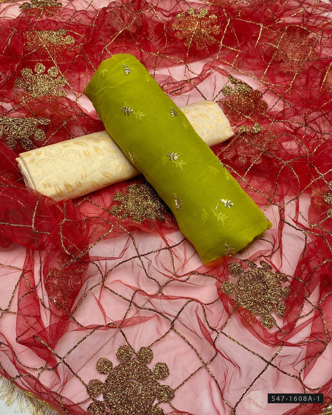 3 PC Unstitched Fancy Dress Collection