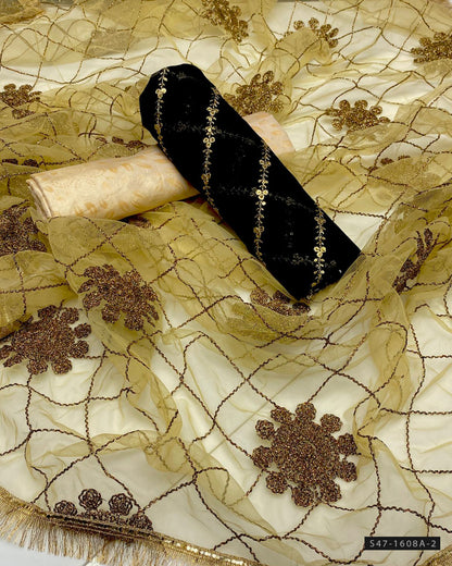 3 PC Unstitched Fancy Dress Collection