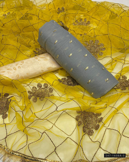 3 PC Unstitched Fancy Dress Collection