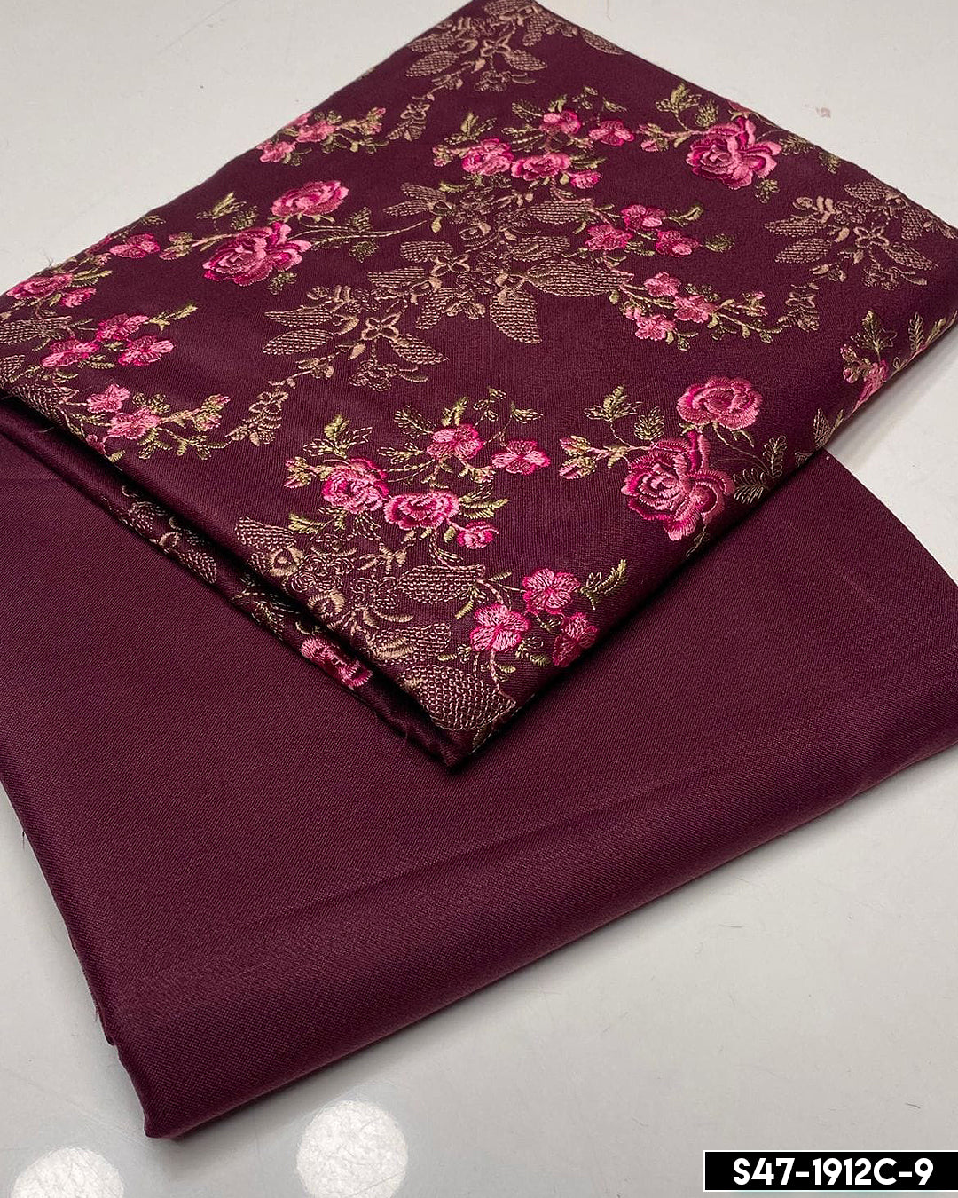 2 PC Unstitched Dhanak Bareeze Embroidered Dresses - S47