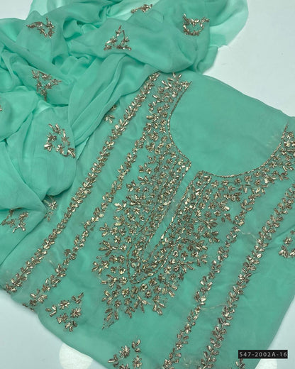 2 PC Unstitched Hand Embroidered Chiffon Collection