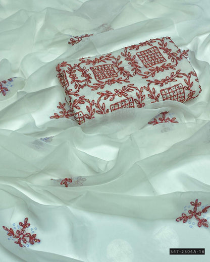 3 PC Unstitched Hand Embroidered Lawn Collection