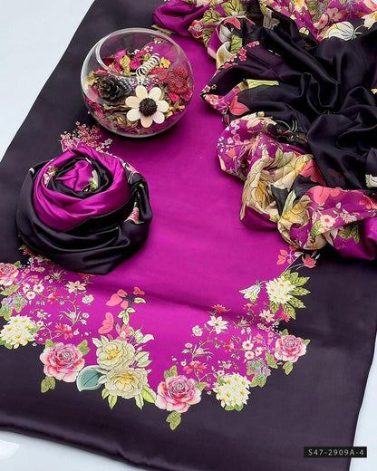 3 PC Unstitched Shamoze Silk Dress Collection