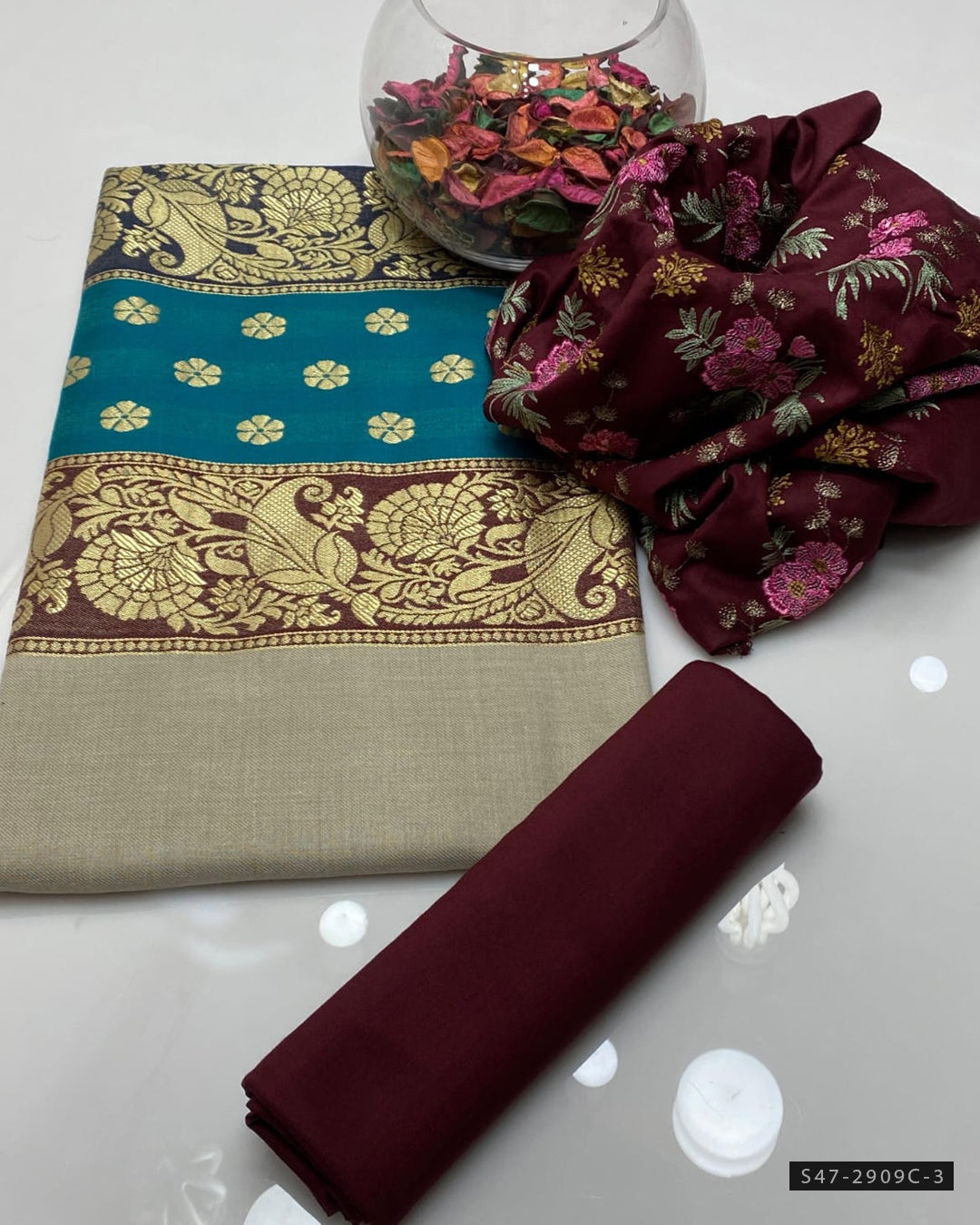 3 PC Unstitched Linen Dress Collection
