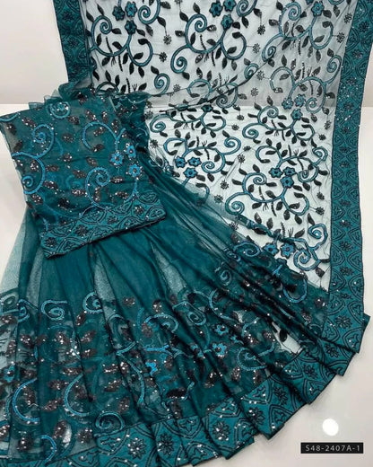 Unstitched Soft Net Saree Collection