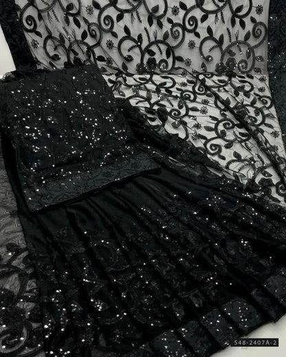 Unstitched Soft Net Saree Collection