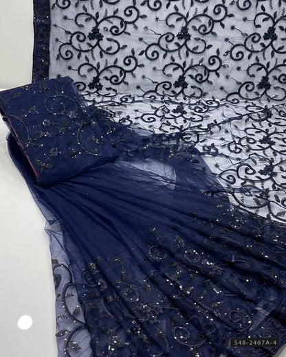 Unstitched Soft Net Saree Collection