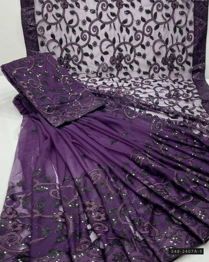 Unstitched Soft Net Saree Collection