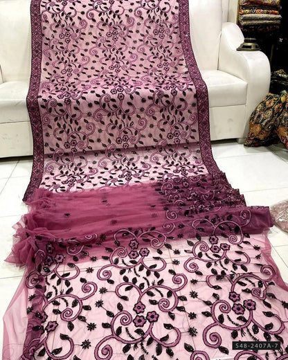 Unstitched Soft Net Saree Collection