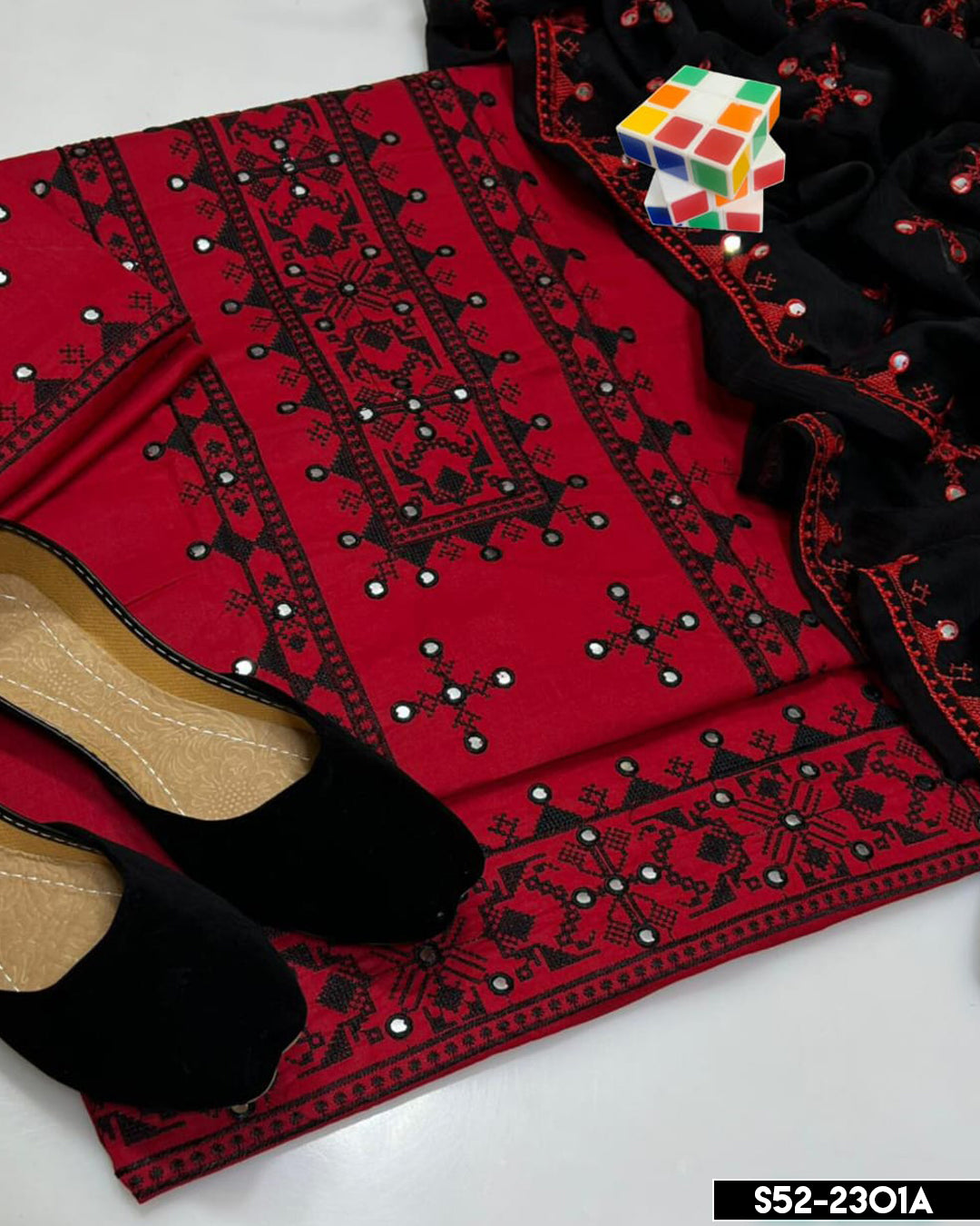 3 PC Unstictched Cotton Lawn Embroidered Collection