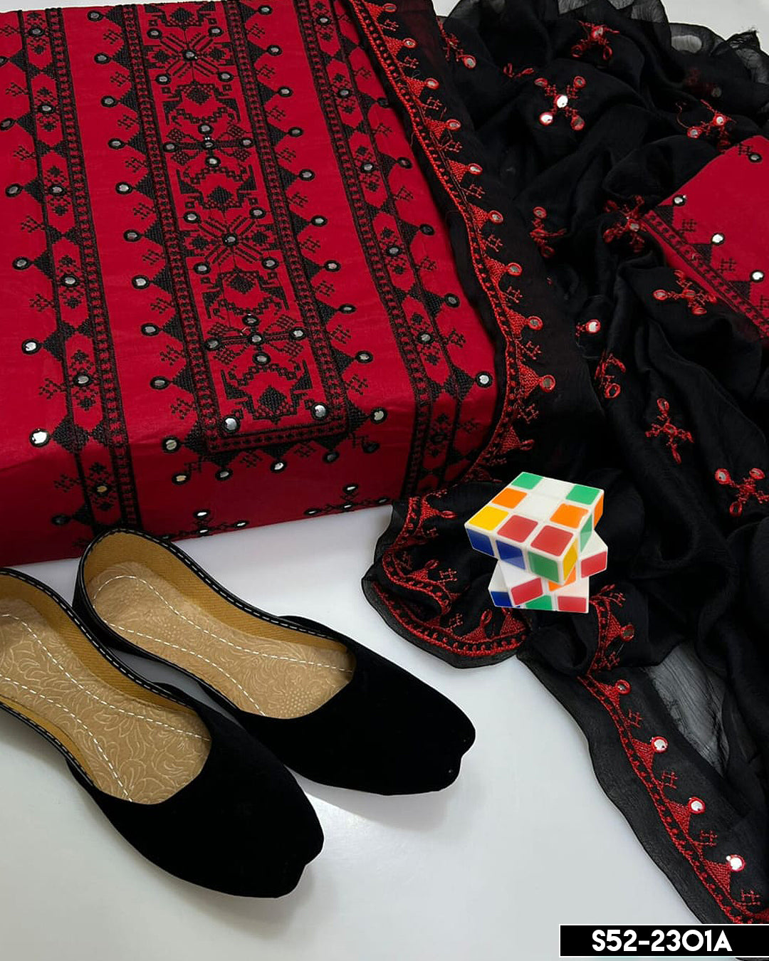 3 PC Unstictched Cotton Lawn Embroidered Collection