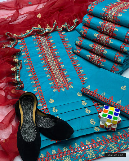 3 PC Unstitched Cotton Lawn Dress Collection