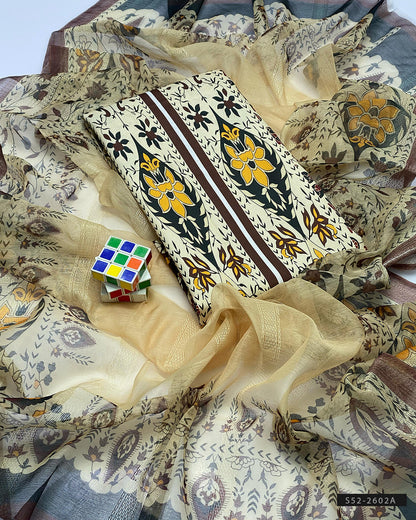 3 PC Unstitched Swiss Lawn Dress Collection