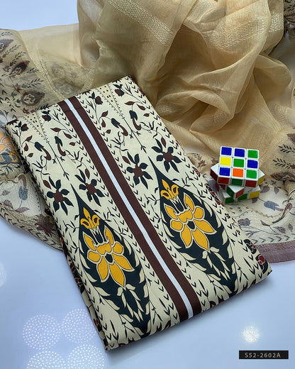 3 PC Unstitched Swiss Lawn Dress Collection